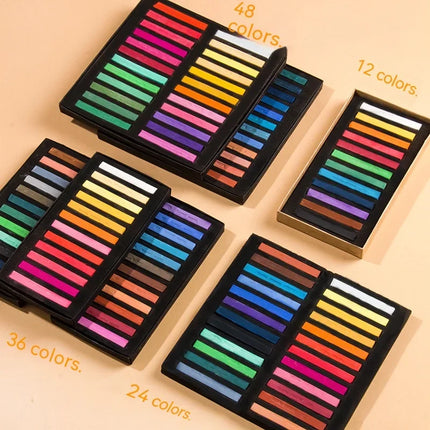 12/24/36/48 Colors/Set Art Drawing Chalk Crayons Painting Pastel Stick Soft Dry Pastel Color Crayon for Students Art Supplies