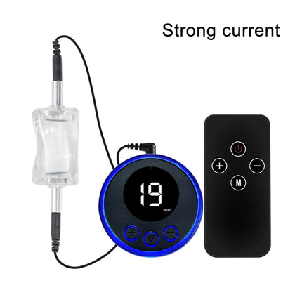 Electric Shock Chastity Cage Testicle Scrotal Bondage Lock Ring Men Scrotum Ball Stretcher Massager Electrostimulation Sex Toys