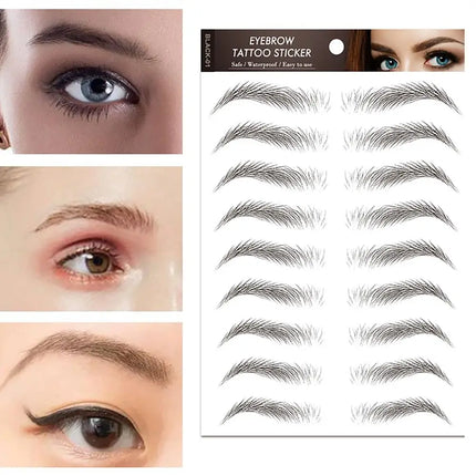 4D Natural Vivid Hair-like Realistic False Eyebrows Brow Tattoo Eyebrow Stencil Waterproof Lasting Eye Makeup Eye Brow Stickers