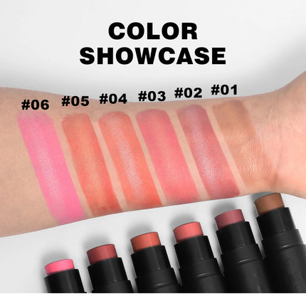 Velvety Sandwich Blush Highlighter Stick Long Lasting Rouge Tint Cream For Cheeks Lips Eyes Easy Blend Natural Look