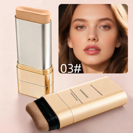 2-in-1 Concealer Foundation Stick - Long-Lasting Full Coverage, Lightweight & Moisturizing, Dual-Ended for Easy Application