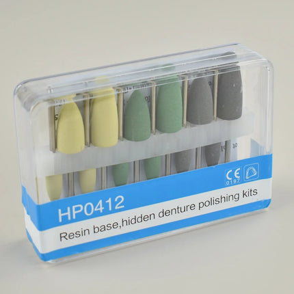 1 Kit Dental HP0412 Silicone Rubber Trimming Polishers Resin Base Hidden Porcelain Zirconia Acrylic Grinding Denture Polishig