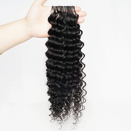 #30 Colored 100% Human Hair for Highlight Miracle Knots Crochet Deep Wave Feather Crochet Boho Braids Wavy Bulk Hair Extensions