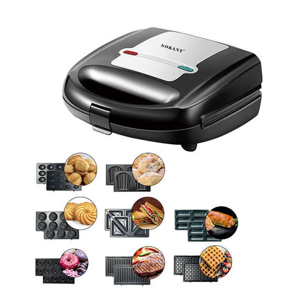 8-in-1 Detachable Breakfast Maker Cake Maker Nut Machine Donut Waffle Maker Rotisserie Biscuit Machine Sausage Roasting Machine