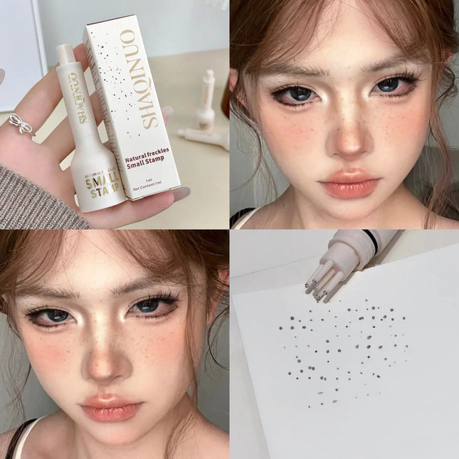 Liquid Air Cushion Freckle Stamp Pen SHAQINUO Five-point Head Freckle Natural Simulation Fake Dot Spot Pen Waterproof Lasting