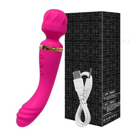 2 in 1 AV Wand Vibrator for Women Clit G-Spot Vagina Stimulator Nipples Breast Massager Female Masturbator Sex Toy for Women