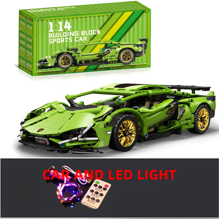 Technical Racing Sport Car Model Building Blocks technic adults 1:14 DIY Supercar Brick Puzzle Toys Kid Adult Gift（1314+granule）