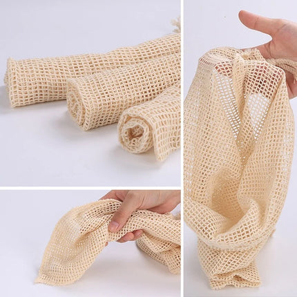 Reusable Cotton Mesh Bags / Sacs Filet Coton Réutilisables