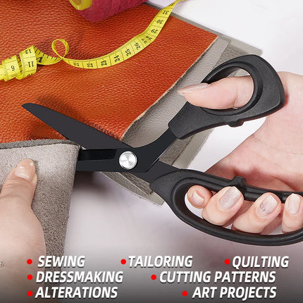 Black Scissors 5/9/10inch Tailor'S Scissors Stainless Steel For Home Fabric Cloth Cutting Scissor Sewing Tool
