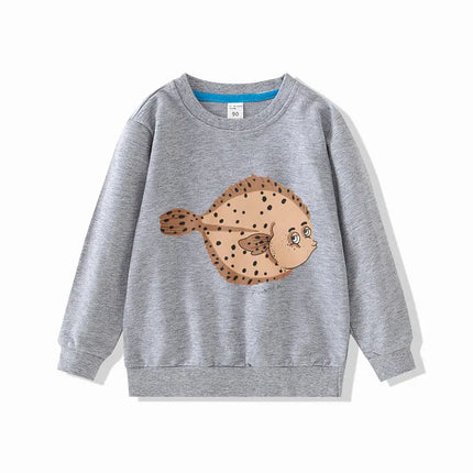 Children Sweatshirts Long Sleeve Tops for Kids Cartoon Boys T-shirts Spring Autumn Girls Pullovers Toddler Outfits Baby Tees