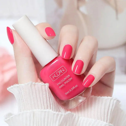 KUDAN Nail Polish Water-based 10ml No-bake Long-lasting Students Children Without Odor Can Tear Nail Art Manicure Tool