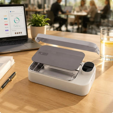 Rechargeable Heated Lunch Box Keep-Warm 304 Stainless Steel Lunch Box Portable Food Warmer Easy to Clean Thermal for Commuting