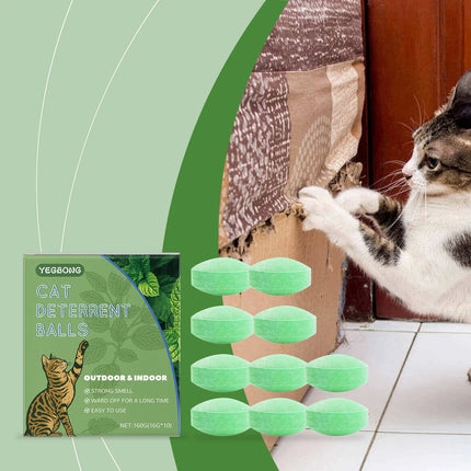 Convenient Cat Repellent Pills – Mild & Non-Irritating,Ready-to-Use (Just Place),Suitable for Sofas/Potted Plants/Lawns/Gardens