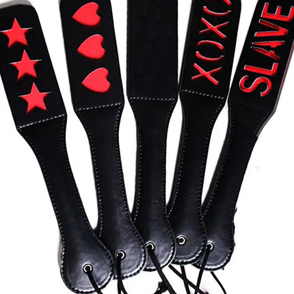 Sex Red Heart XOXO Hollow Out Words Flirting BDSM Toys Paddle Split Whip Hollow out Flogger Sexy Adults Products for Lovers