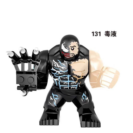 Superhero Figure  Panther Red Hulk Big Size Crocodile Thanos Hulk Building Blocks Children Assembled Educational Toys