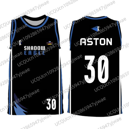 Shadow EAGLE JERSEY Gmmtv STARLYMPICS Men's Women's Sports Vest Black Player Basketball Game Jersey Children Tank Tops