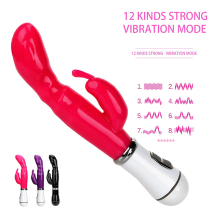 G-spot Massager Rabbit Vibrator 12 Vibration Mode Sex Toys For Women Female Masturbator Clitoris Stimulator