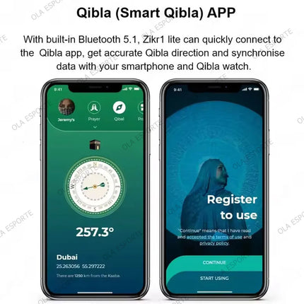2025 Qibla Smart Zikr Ring Praise Tasbih Tally Electronic Digital Counter for Muslims Prayer Time Vibration Reminder Waterproof