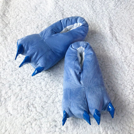 Blue Stitch Animal Paw Slippers For Boy Girl Unisex Kids Monster Claw Slippers Cartoon Soft Plush Warm Home Slippers Child Shoes