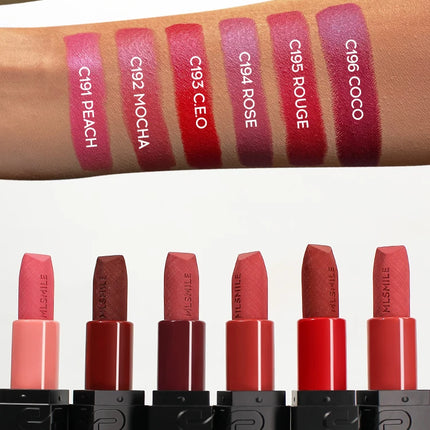 3-Piece Embossed Matte Lipstick Set, Long-Lasting and Hydrating, Easy Application for a Natural Look, Smooth Velvet Matte Finish