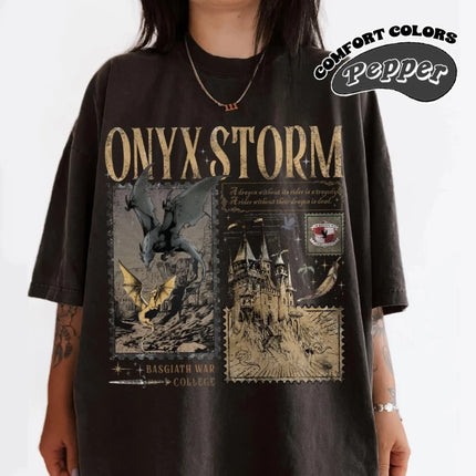 Onyx Storm T-Shirt Fourth Wing Series Shirt Dragon Rider | Bookish Gift For Book Lover Fantasy Book Tairn&Andarna