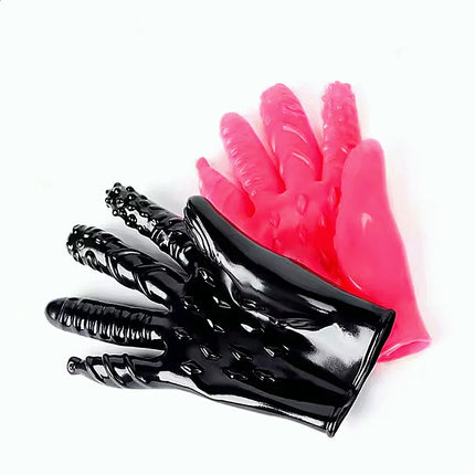 Finger Gloves Vagina Stimulator Breast Massage Silicone Sex Gloves Finger Sleeve Masturbation Adult Sex Toy For Women Couples