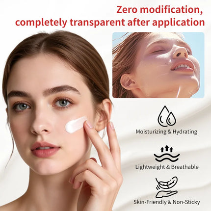 Titanium Dioxide Sunscreen SPF50 UVA/UVB Protection Oil-Free Waterproof Sweat-Resistant Makeup Primer Lasting Moisturizing 35g
