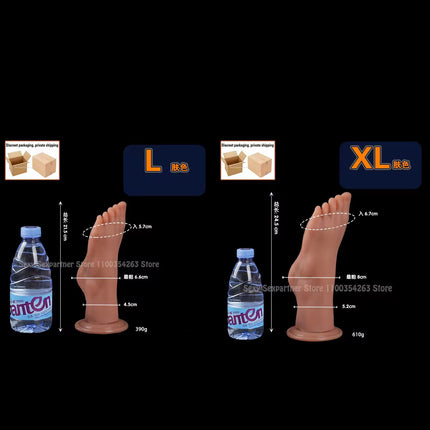 Big Silicone Feet Style Anal Plug Huge Dilator Anal Dildo Suction Cup Ass Butt Plug Deep Masturbator Stimulation Adult Sex Toys