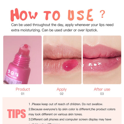 Hose Pearl Chain Lip Butter Balm Glaze Waterproof Lasting Gloss Moisturizing Water Light Mirror Lipstick Shine