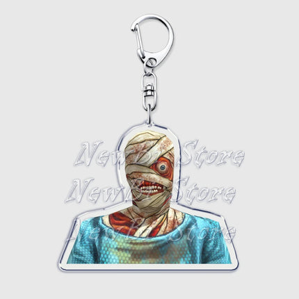 Hot Horror Game Mouthwashing Keychains for Accessories Bag Jimmy Curly Anya Daisuke Sallyface Swansea Keyring Jewelry Fans Gifts