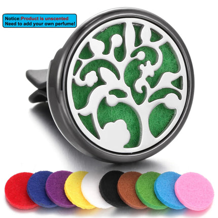 1pc Refillable Car Air Freshener Perfume Diffuser Clip, Auto Air Vent Car Interior Car Aromatherapy Diffuser With 10pcs Pads
