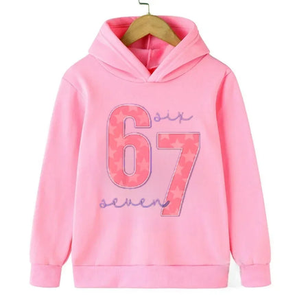 Autumn 67 Locked in Warm Children's Hoodie Viral Slang Kids Casual Boy Girl Pullover Fashion Funny Comfortable Fleece Sweatshirt