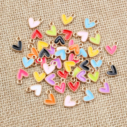50Pcs Enamel Butterfly Flowers Star Heart Small Charms Pendants DIY Jewelry Making Accessories Craft Bracelet Necklaces Earring
