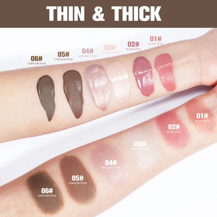Multi-use Stick Bronzer Blusher Beauty Highlighter Blush Liquid Face Bronzer Natural Contouring Wand Stick Applicator Makeup