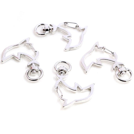 10pcs Cat Heart Snap Hook Trigger Clips Buckles For Keychain Lobster Lobster Clasp Hooks for Key Ring Clasp Jewelry Supplies