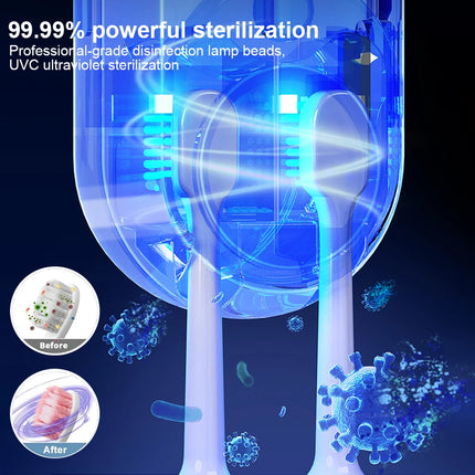 Electric Toothbrush Sterilizer Wireless Portable UV Toothbrush Sterilization Rechargeable Wall Mounted Electric Toothbrush Dryer