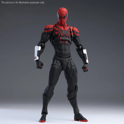 New Spider-Man doll, premium PVC black and red Spider-Man Mess Toys, anime-style action doll, suitable for collection and as a g