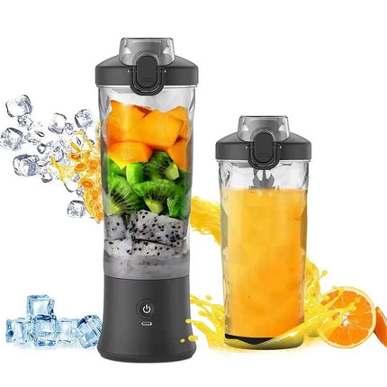 High Quality Outdoor Portable Blender USB Rechargeable 600ml 6 Stainless Steel Blades Self Cleaning Fruit Mixer Mini Hand Juicer
