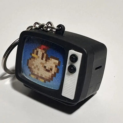 Stardew Valley Glowing Chicken Keychain with Sound