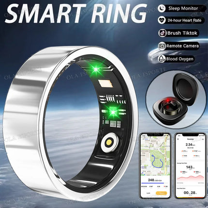 Men Women Smart Ring Menstrual Period Heart Rate Sleep Health Monitoring IP68 Waterproof Sports Fitness Tracking Smartring 2026