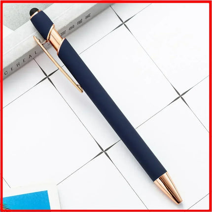 200 Pcs Light - Metal Capacitive Universal Touch Screen Stylus Ballpoint Pen Writing Stationery Office Gifts Free custom Logo