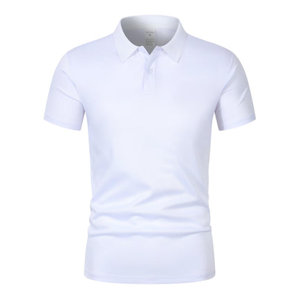 2025 Solid color polo shirt ultra-light men's quick-drying breathable sweat-wicking shirt suitable for fitness gym and running