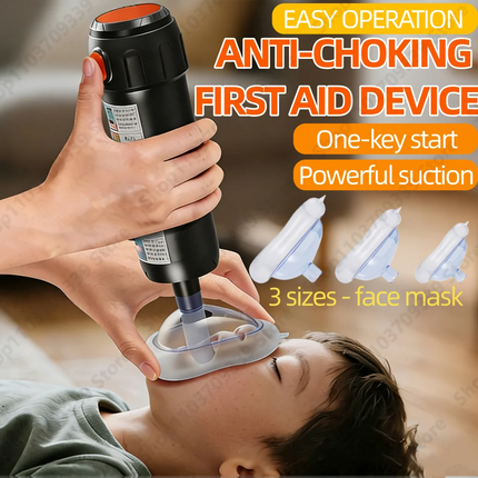 Anti Choking Auto Heimlich First Aid Choking Rescue Device with S&m&l Mask for Adults Kids Rescue, Life Saving Suction Emergency