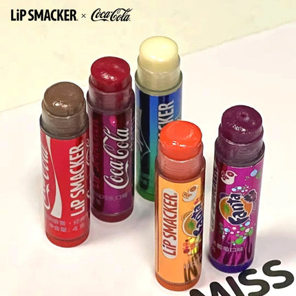 LiP Smacker X CoCa Cola 5pcs Lip Blam Set Long-Lasting Moisturizing Colorful Lip Balm for Autumn Winter Perfect Christmas Gift