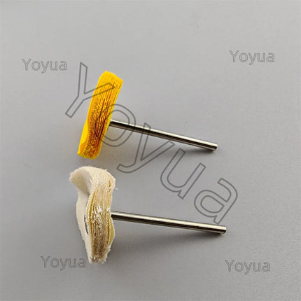 100pcs 25mm Dental Odontologia Polishing Brush Wheel Rotary Tools 2.35/3.00mm Shank Wool Goat Cotton Black Buff Dentistry Lab