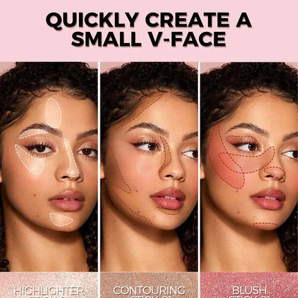 Highlighter Contouring Stick Blush Makeup Concealer Natural Brighten Face Bronzer Shading Stick glitter Highlighter Rubor Rouge