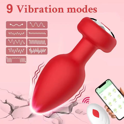 APP Control Anal Plug Vibrator Bluetooth Butt Plug Vibrator Prostate Massager Female Masturbator Adult Sex Toys for Women Men