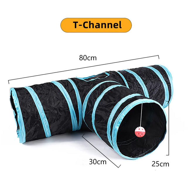 Cat Tunnel Pet Supplies Cat S-Type Play Tunnel Foldable Cat Tunnel Cat Toy Breathable Drill Barrel for Indoor Loud Paper