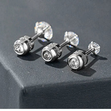 ‌2025 New Gold Color Stainless Steel Boho Zircon Stud Earrings Hypoallergenic Light Luxury Jewelry for Women, for Daily & Party