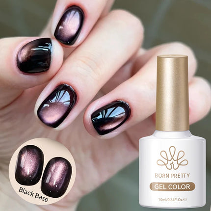 BORN PRETTY 10ml Auroras Glitter Cat Magnetic Gel Nail Polish Jelly Glass Bead Semi Permanent Soak Off UV LED Varnish Manicure